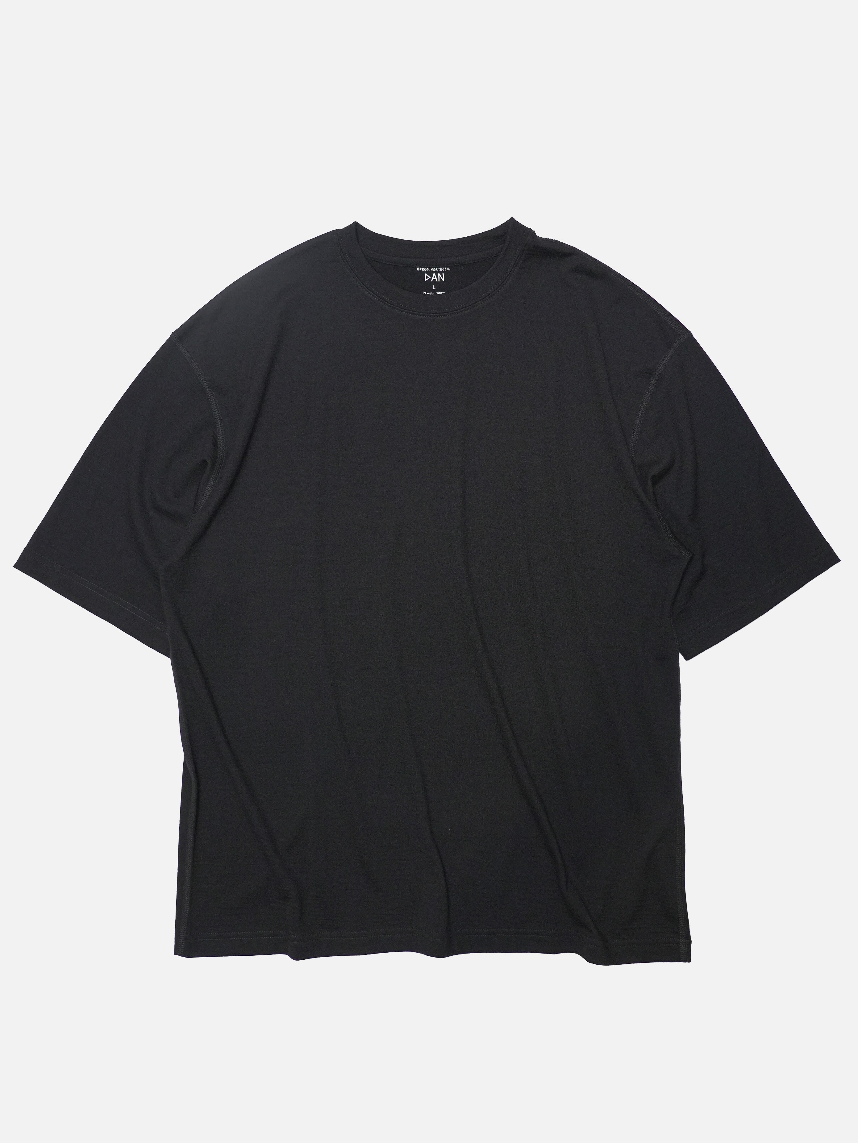 DAN Wool Oversized Tee ウールT M ブラック Wool Oversized Tee - Black – DAN