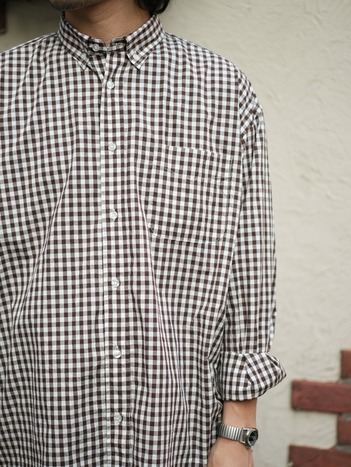 The Big Gingham Check Shirt - Chocolate
