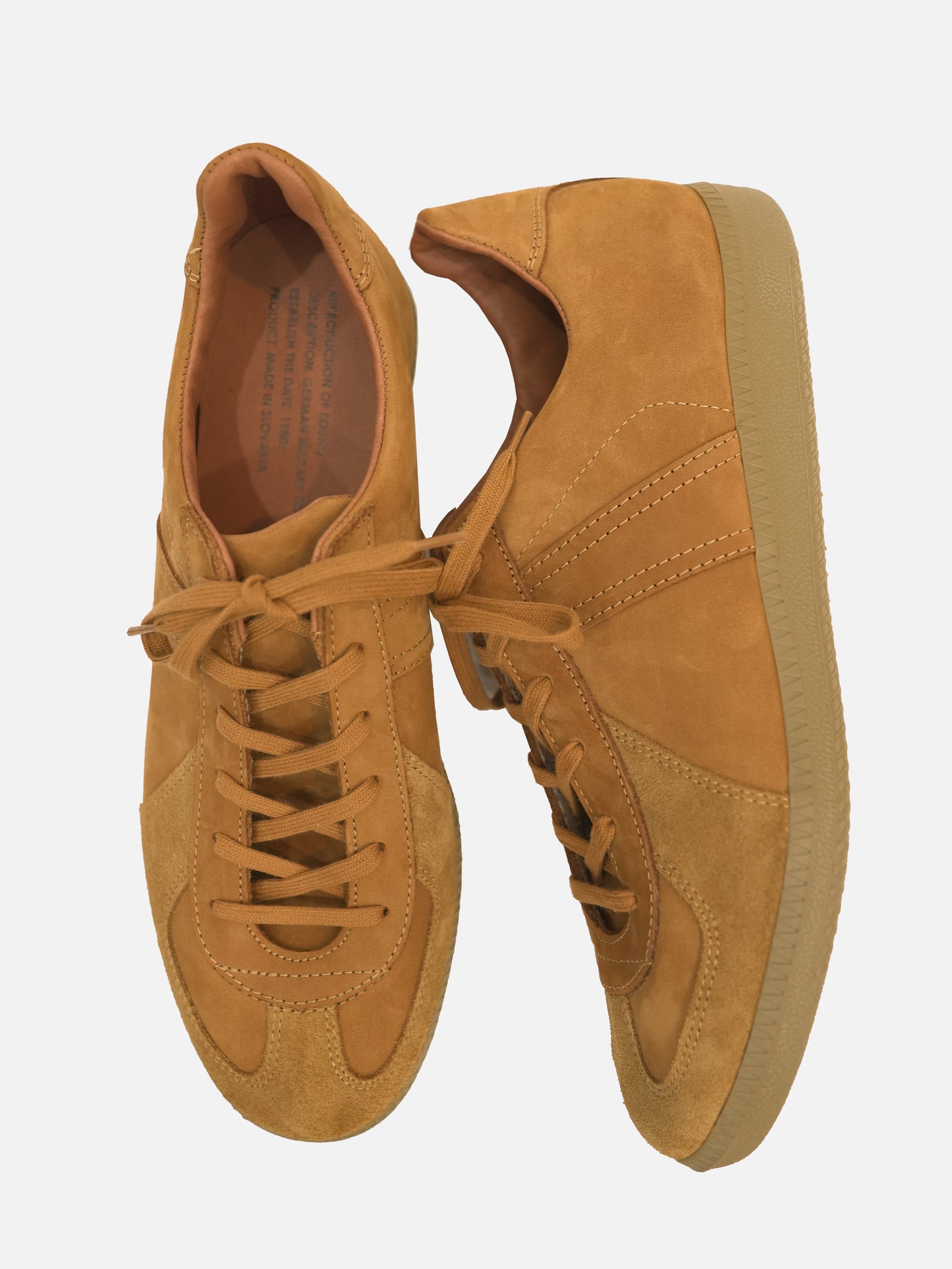 GERMAN MILITARY TRAINER - CAMEL NUBUCK