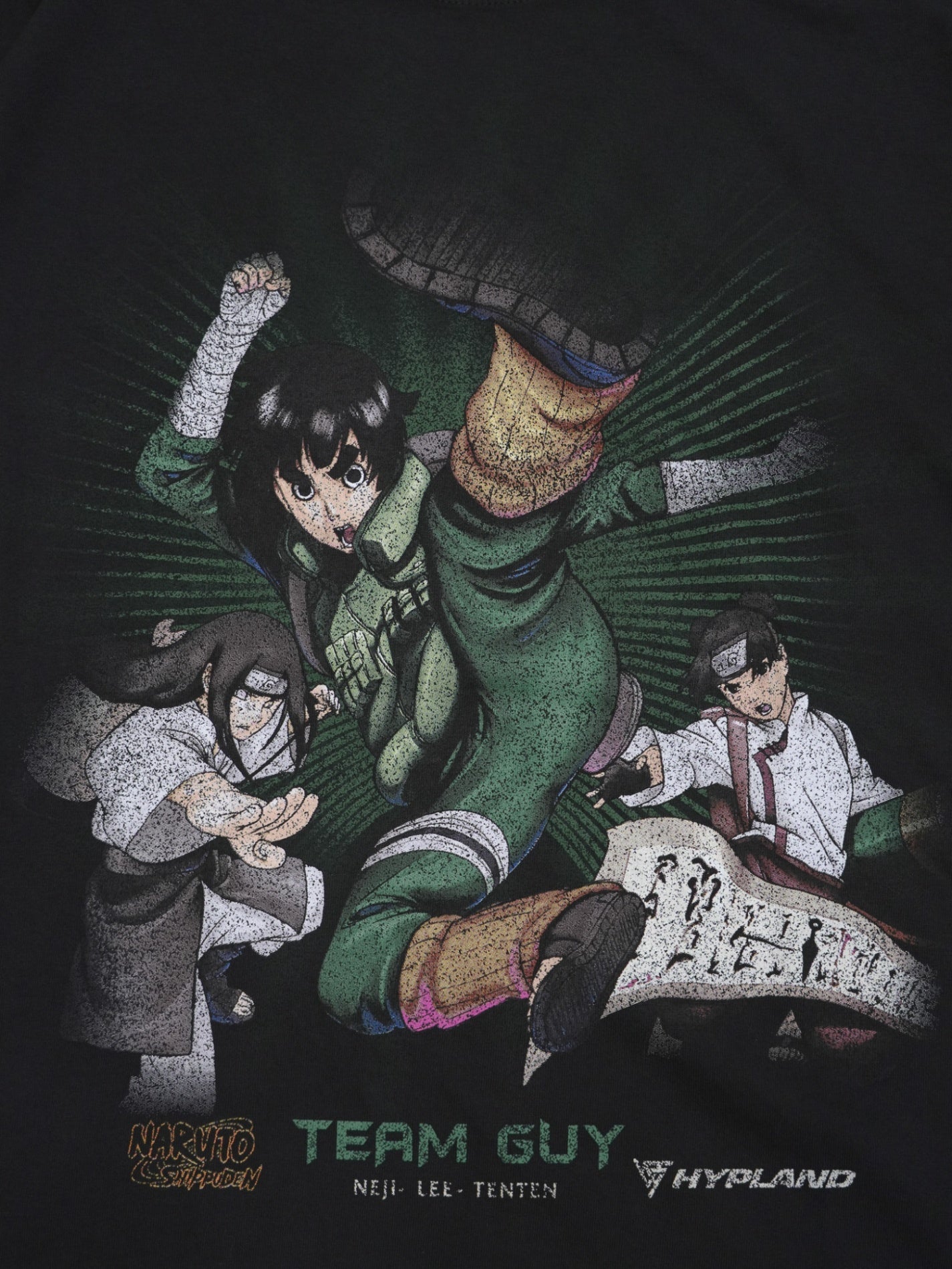 NARUTO×HYPLAND 疾風伝 ロック・リー&リー&テンテン Tシャツ XLサイズ