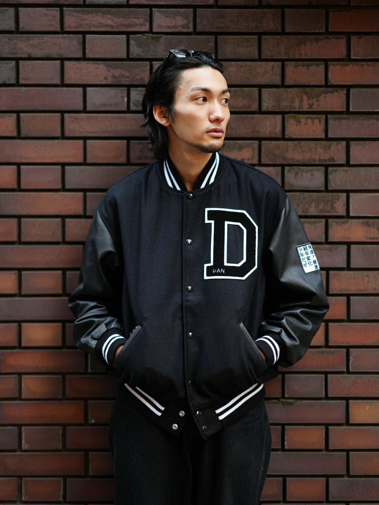 ×Game Sportswear / Aging Varsity Jacket - Black