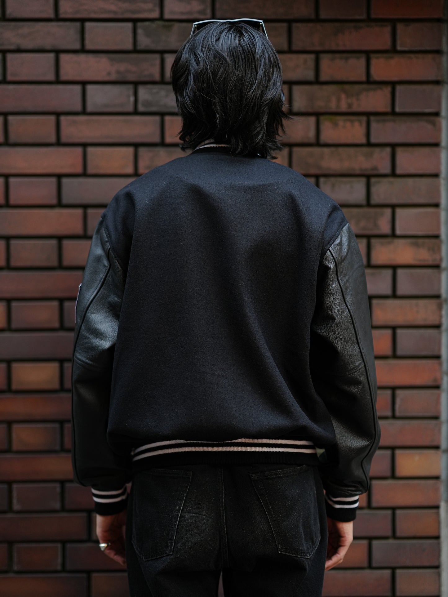 ×Game Sportswear / Aging Varsity Jacket - Black