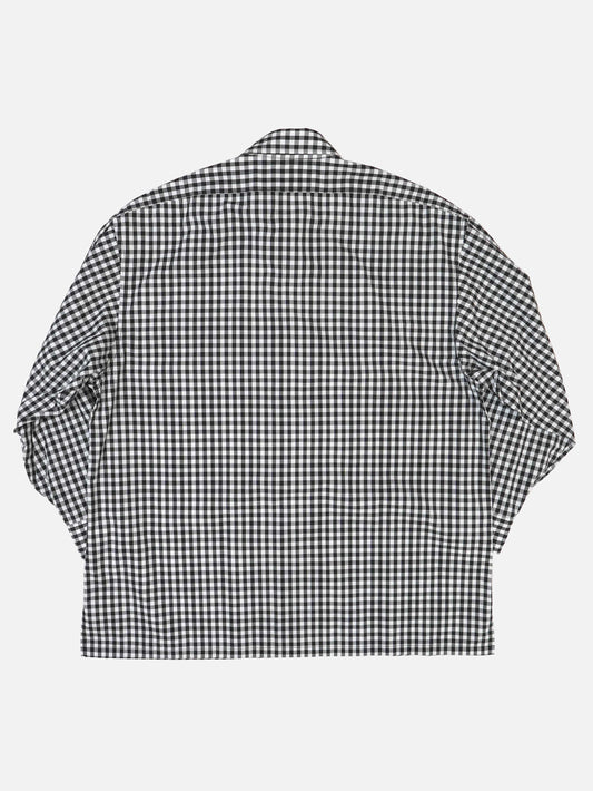 The Big Square Shirt - Gingham Black