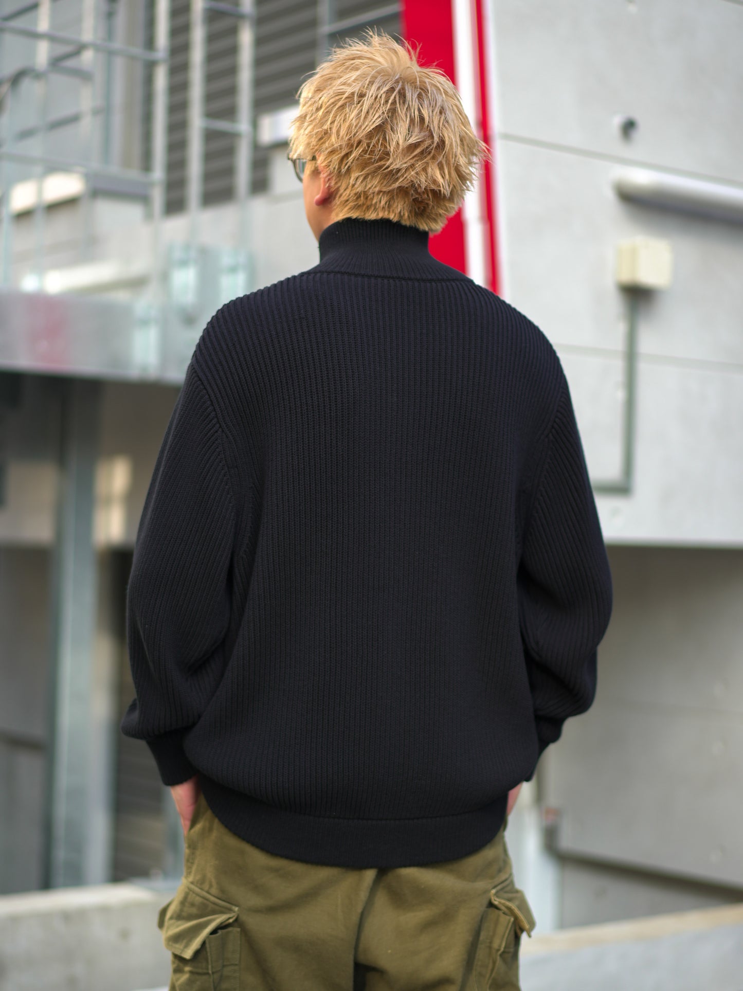 Drivers Knit Sweater - BLACK