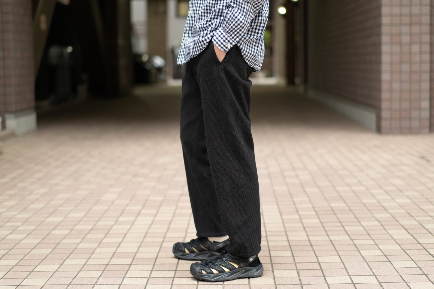 SASHIKO CURVE SLACKS – DAN