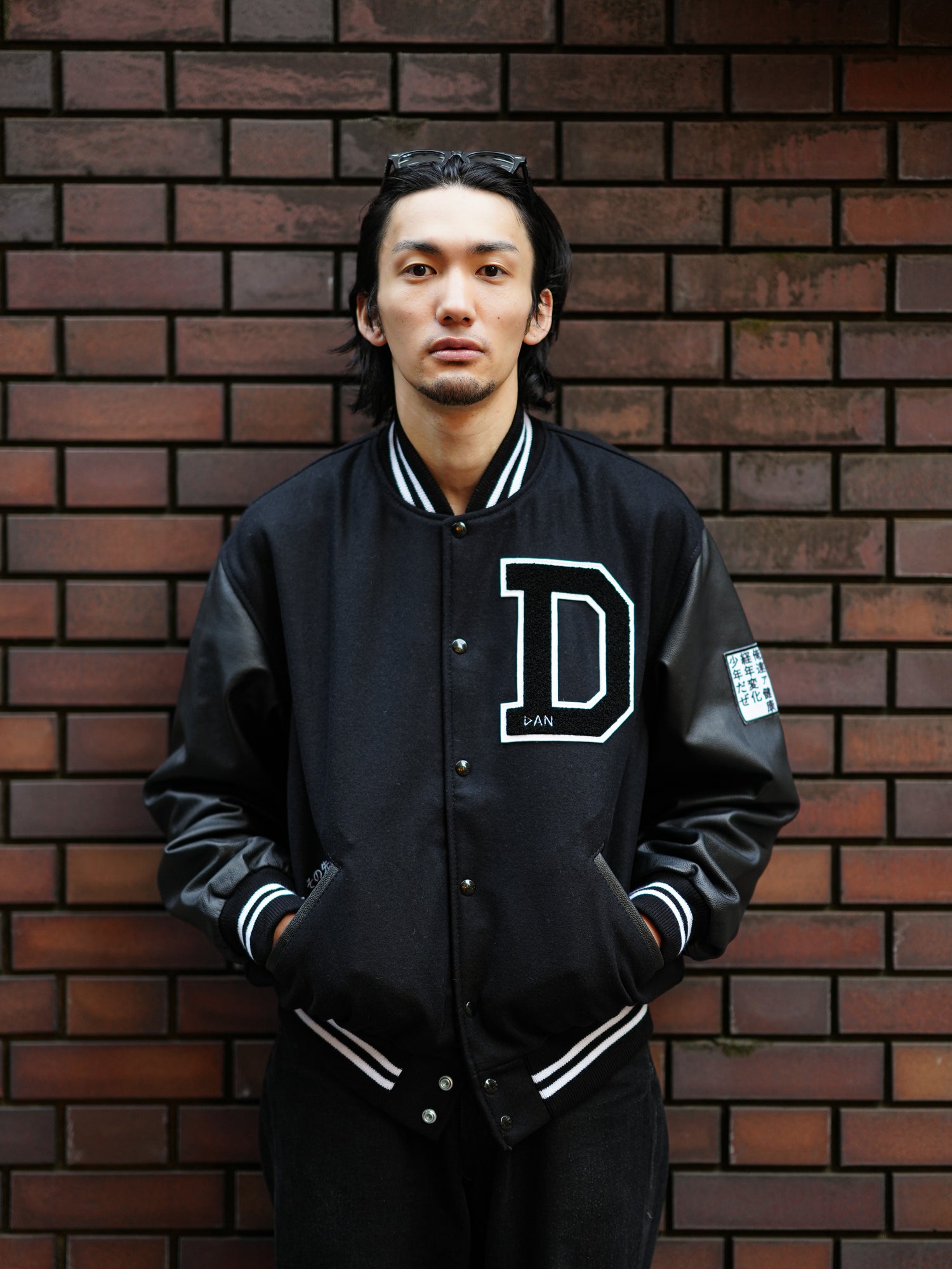 ×Game Sportswear / Aging Varsity Jacket - Black