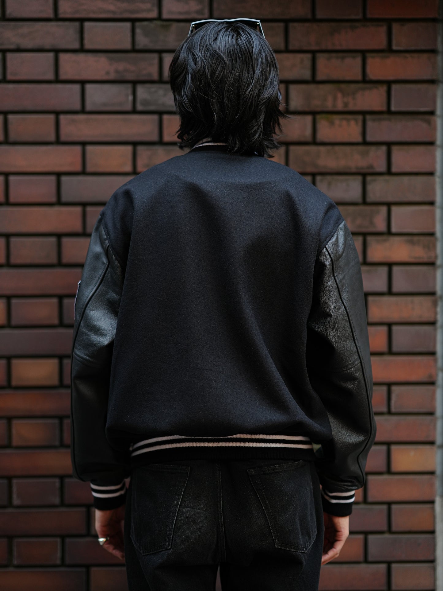 ×Game Sportswear /  Aging Varsity Jacket - Black